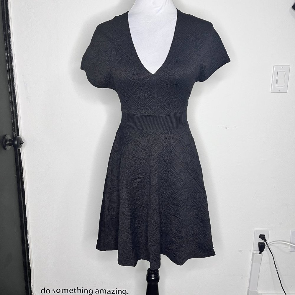 NWT Opening Ceremony Black Medallion Jacquard Flare Dress Size XS - Picture 3 of 8